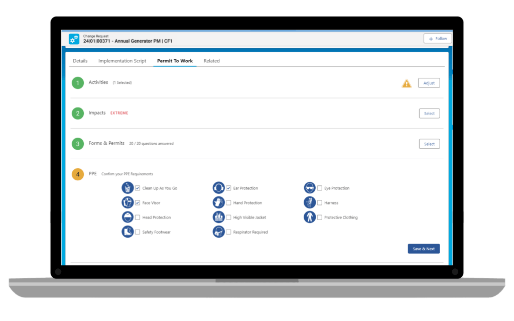 Standardize Personal Protective Equipment Requirements for permit to work